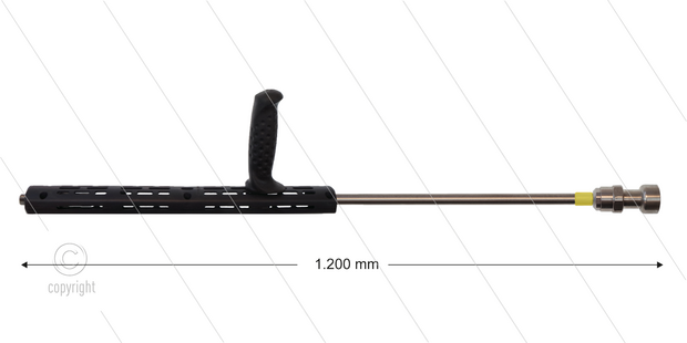 RP72 Schuimlans - L=120cm - nozzle 2,3 - 1/4&quot; bu - gele markering - (&lt; 20 l/min)