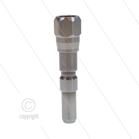 Insteeknippel 1/4&quot; bi - RVS - passend op KEW - 220 Bar - SW19