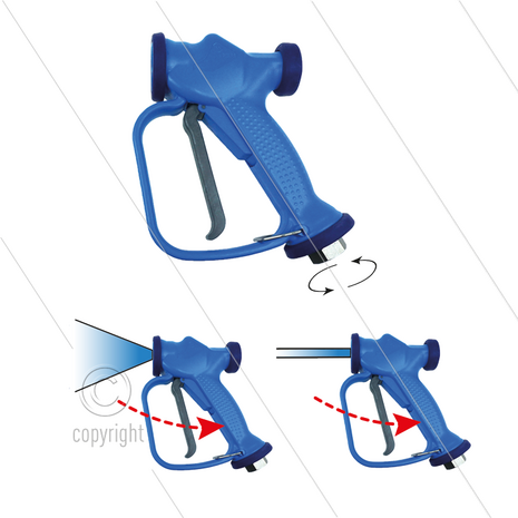 RB35 - met swivel - EPDM afdichting - 12 Bar - 50 l/min - max 80&deg;C - 1/2&quot; bi - grijze handle