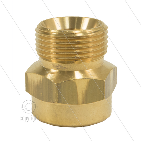 M22x1,5 - snelkoppeling nippel - messing - 250 Bar - &Oslash;14mm - max 150&deg;C - 1/2&quot; bi