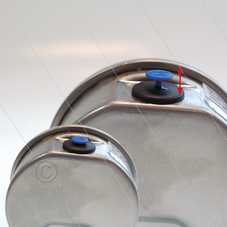 Manometer 0-25 Bar - 1/4&quot; bu - onderaansluiting - &Oslash;63mm