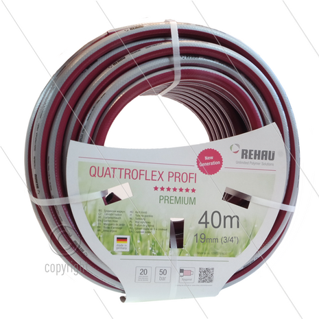 Quattroflex Profi - lagedrukslang - 19mm (3/4&quot;) - rol &agrave; 40m - Temp: -20&deg; tot 60&deg;C - 15 Bar
