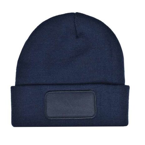 Gebreide muts met label - Optioneel bedrukt met eigen logo - 50 stuks