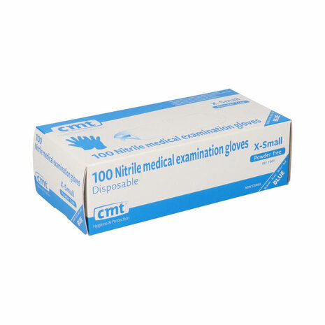 CMT nitril handschoenen blauw poedervrij - 1.000 stuks