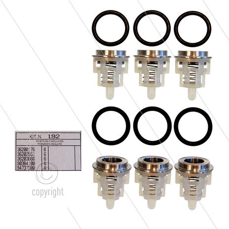 Kit 192 - Kleppenset (6x) - serie 47 + 63 + SS