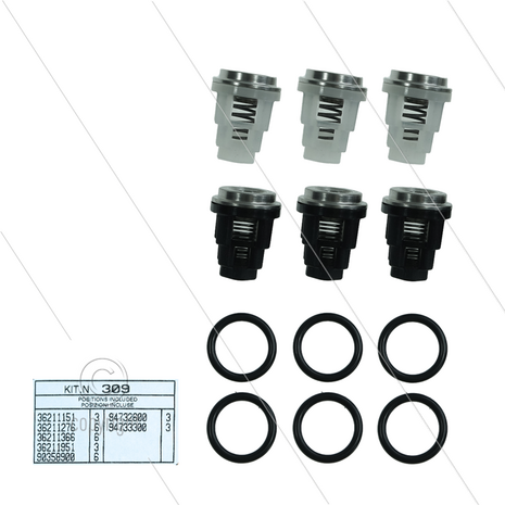 Kit 309 - kleppenset (6x) - serie 53 (E1)