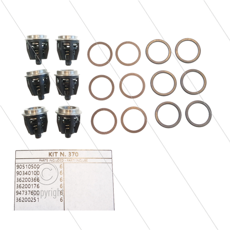 Kit 370 - Kleppenset (6x) - serie 47 VHT
