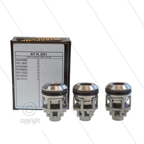 Kit 2031 - Set zuigkleppen (3x) - Serie 70 (WK) - HF18