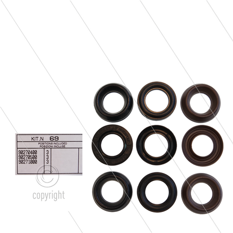 Kit 069 - Manchetset &Oslash;20mm voor 3 plunjers - Serie 47 + 48 + 69