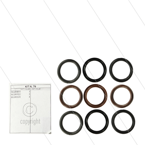 Kit 079 - Manchetset &Oslash;45mm 3 plunjers