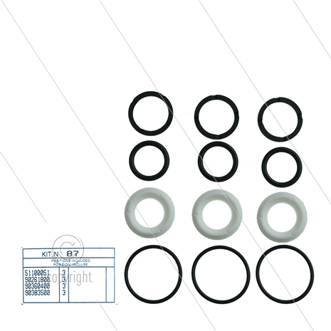 Kit 087 - Manchetset &Oslash;15mm voor 3 plunjers