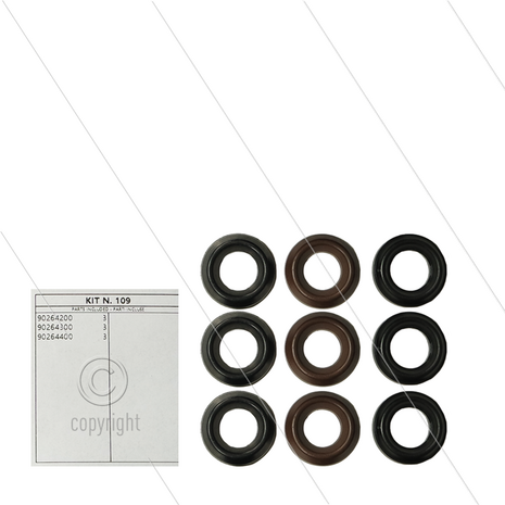 Kit 109 - Manchetset &Oslash;16mm voor 3 plunjers - Serie 47 - W928