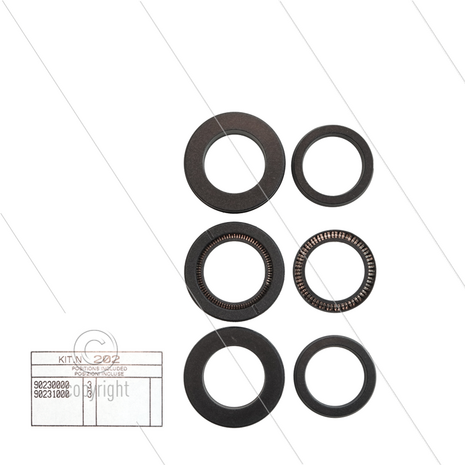 Kit 202 - Manchetset &Oslash;22mm voor 3 plunjers - Serie 47 HT + 47 SS
