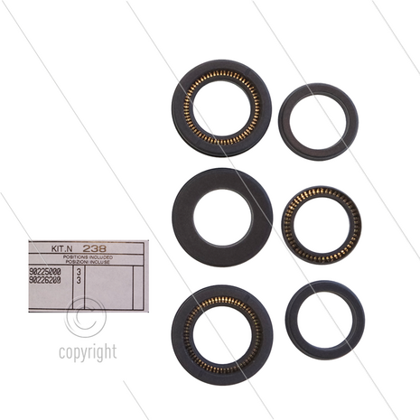 Kit 238 - Manchetset &Oslash;20mm voor 3 plunjers - serie SS