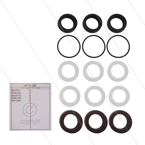 Kit 285 - Manchetset &Oslash;20mm voor 3 plunjers - serie 59