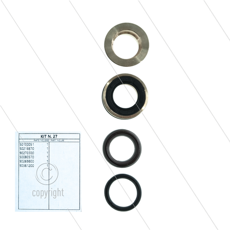 Kit 027 - Complete afdichtingsset &Oslash;20mm voor 1 plunjer - Serie 50
