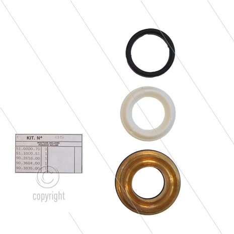 Kit 085 - Complete afdichtingsset &Oslash;15mm voor 1 plunjer