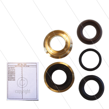 Kit 131 - Complete afdichtingsset &Oslash;18mm voor 1 plunjer - Serie 44