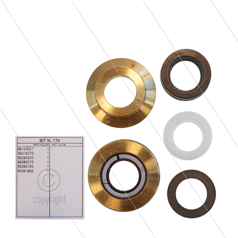 Kit 176 - Complete afdichtingsset &Oslash;18mm voor 1 plunjer - serie 66
