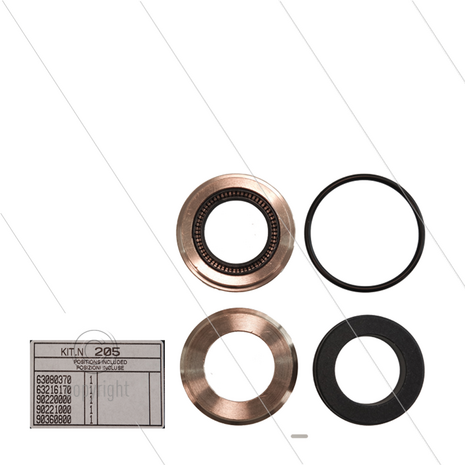 Kit 205 - Complete afdichtingsset &Oslash;18mm voor 1 plunjer - serie 63(V)HT