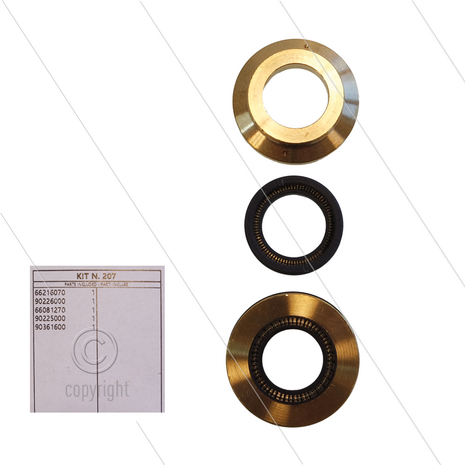 Kit 207 - Complete afdichtingsset &Oslash;20mm voor 1 plunjer - Serie 66(V)HT