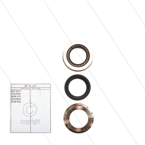 Kit 211 - Complete afdichtingsset &Oslash;24mm voor 1 plunjer - serie 66(V)HT