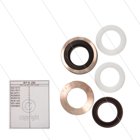 Kit 290 - Complete afdichtingsset &Oslash;20mm voor 1 plunjer - serie 59