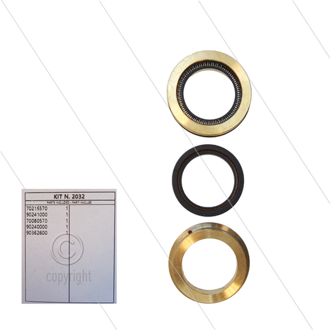 Kit 2032 - Complete afdichtingsset &Oslash;36mm voor 1 plunjer - serie 70(V)HT