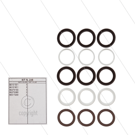 Kit 248 - Set LD + HD afdichtingen &Oslash;28mm (3x) - Serie 66