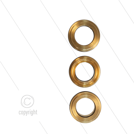 Kit 022 - Set messing ringen + O-ringen &Oslash;20mm (3x) - Serie 50