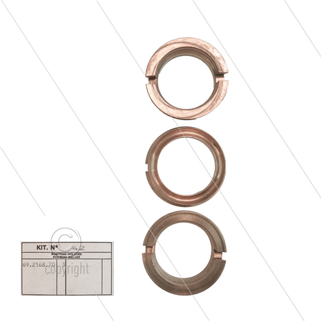 Kit 042 - Set messing tussenringen &Oslash;36mm (3x) - Serie 69 + 75