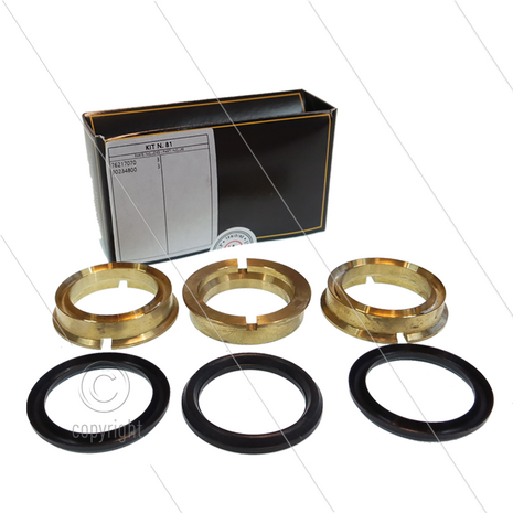 Kit 081 - Set messing tussenringen + restop-ringen &Oslash;45mm (3x)