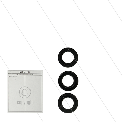 Kit 271 - Set oliekeerringen &Oslash;15mm (3x) - Serie 58(E2) + 59(E3) + C2W + C3W