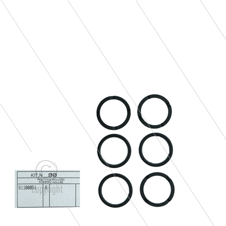 Kit 090 - Set topringen &Oslash;15mm (6x) - Serie 44 + 50
