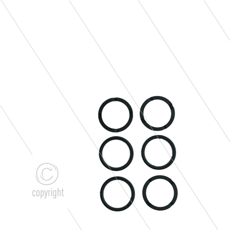 Kit 155 - Set topringen &Oslash;13 mm (6x) - Serie 44