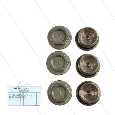 Kit 084 - Set kleppluggen + O-ring (6x) - M24x1,5 - Serie 51