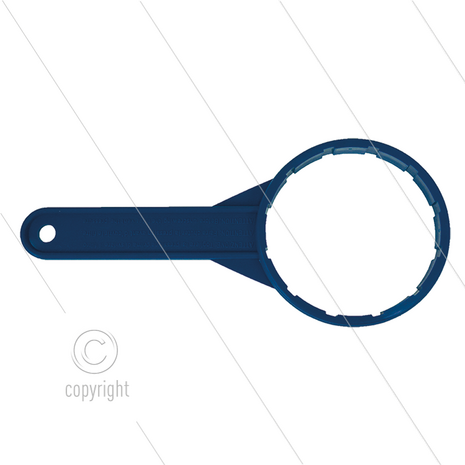Sleutel t.b.v. montage filterglas 5&quot; en 9&quot;