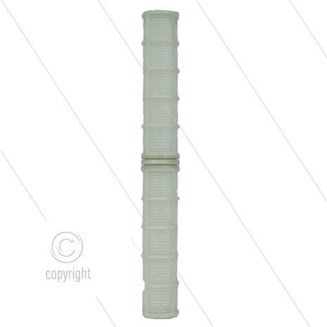 Gaaspatroon 20&quot; (2 x 9&quot;) - nylon - 60 m&micro; - 56 l/min - H=511mm - 2-delig met koppelstuk - max 40&deg;C