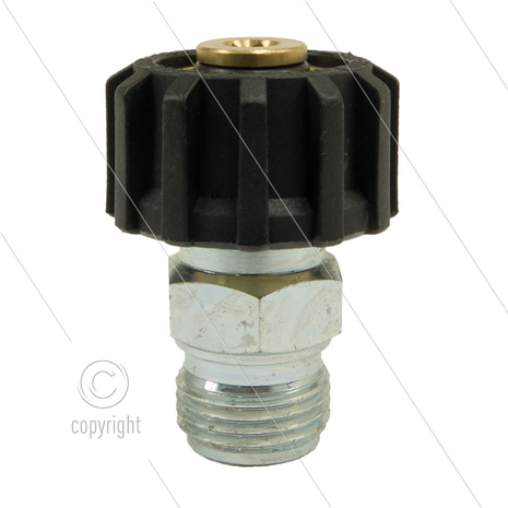 M22x1,5 - snelkoppeling wartel - messing - 250 Bar - &Oslash;14mm - max 150&deg;C - 1/2&quot; bu