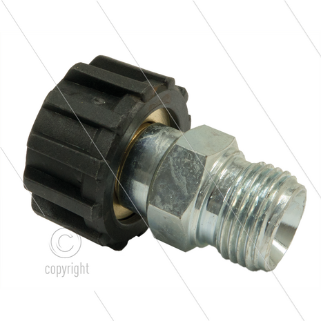 M22x1,5 - snelkoppeling wartel - messing - 250 Bar - &Oslash;14mm - max 150&deg;C - 1/2&quot; bu