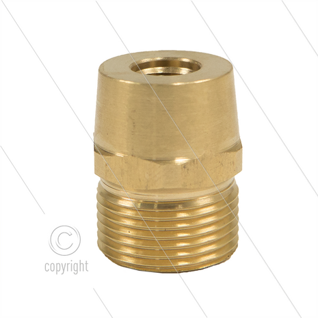 M22x1,5 - snelkoppeling nippel - messing - 250 Bar - &Oslash;14mm - max 150&deg;C - 1/8&quot; bi
