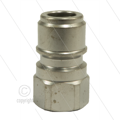 ARS350 - nippel - RVS - 350 Bar - &Oslash;19,9mm - max 90&deg;C - passend op Nilfisk-Alto - 3/8&quot; bi