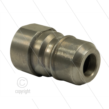 RSS250 - nippel - RVS - 250 Bar - &Oslash;19,9mm - max 90&deg;C - passend op Nilfisk-Alto - 3/8&quot; bi