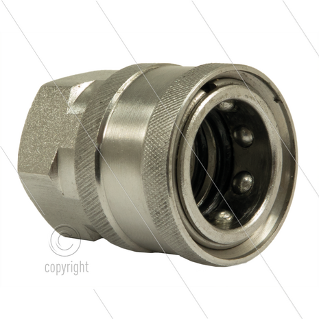 RSS250 - koppeling - RVS - 250 Bar - &Oslash;19,9mm - max 90&deg;C - passend op Nilfisk-Alto - 3/8&quot; bi