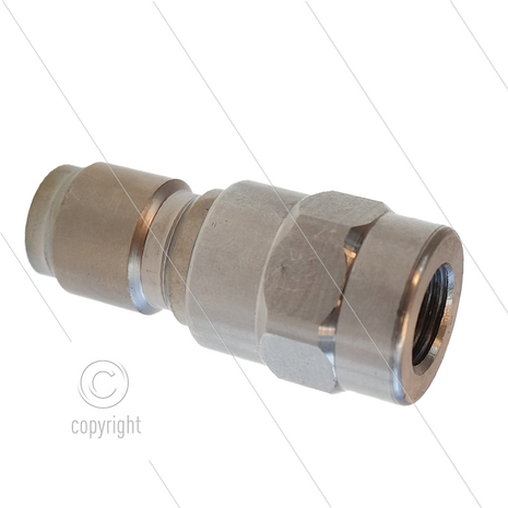 RP3100 - nippel - RVS - 250 Bar - &Oslash;17,8mm - max 150&deg;C - 1/4&quot; bi