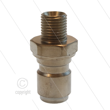 RP3100 - nippel - RVS - 250 Bar - &Oslash;17,8mm - max 150&deg;C - 1/4&quot; bu
