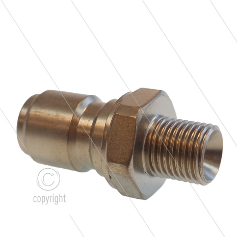 RP3100 - nippel - RVS - 250 Bar - &Oslash;17,8mm - max 150&deg;C - 1/4&quot; bu