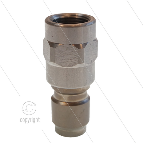 RP3100 - nippel - RVS - 250 Bar - &Oslash;17,8mm - max 150&deg;C - 3/8&quot; bi