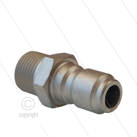 RP3100 - nippel - RVS - 250 Bar - &Oslash;17,8mm - max 150&deg;C - 3/8&quot; bu