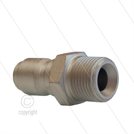 RP3100 - nippel - RVS - 250 Bar - &Oslash;17,8mm - max 150&deg;C - 3/8&quot; bu